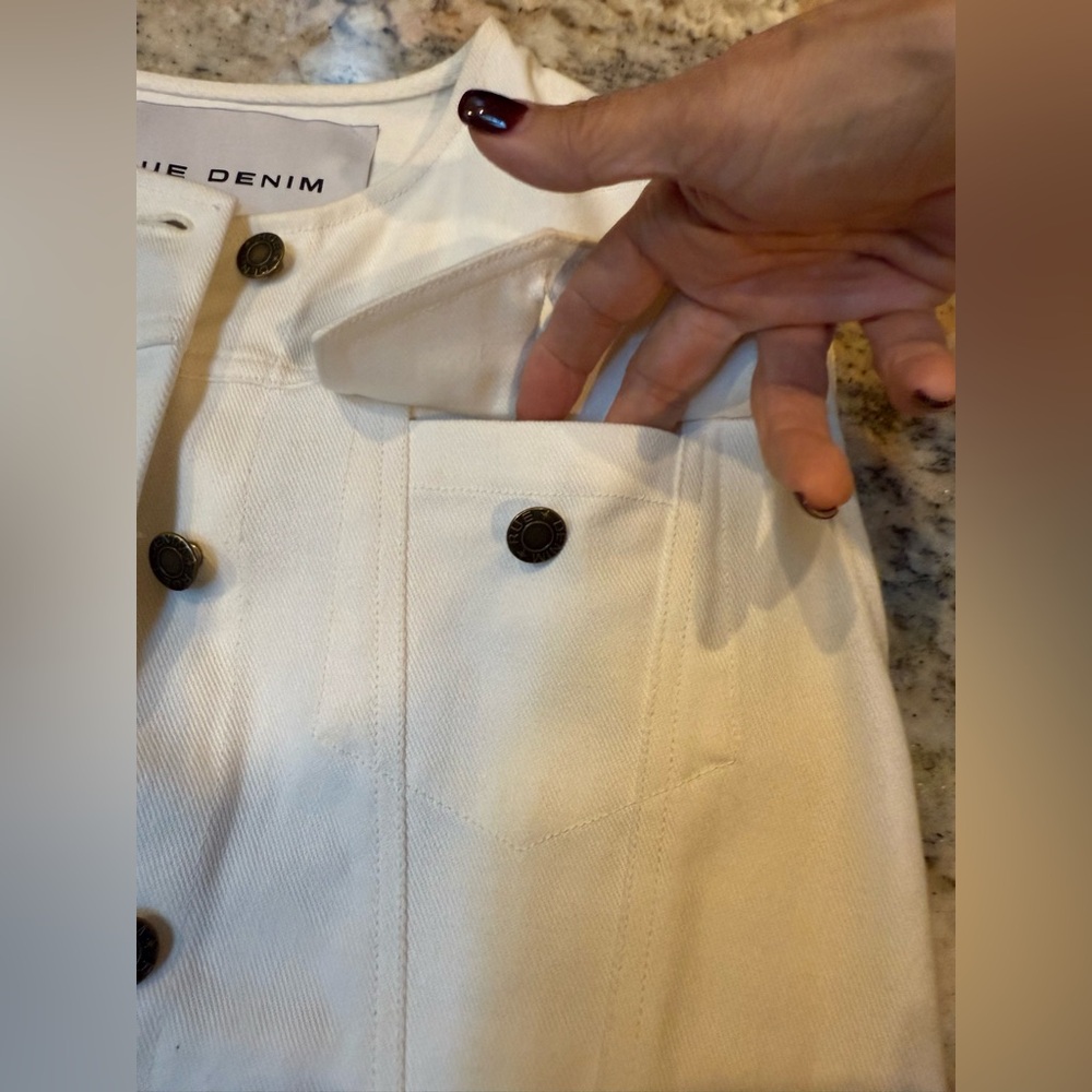 Rue De Seine Rhapsody Cream Embroidered Denim Vest. LIMITED EDITION. Size Medium - Picture 11 of 16